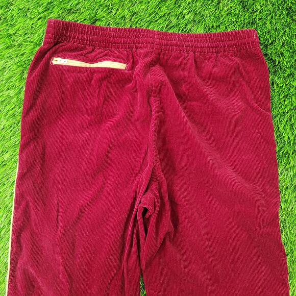 Vintage 70s MOD High-Waist Corduroy Pants 28x27 Burgundy - Picture 14 of 16